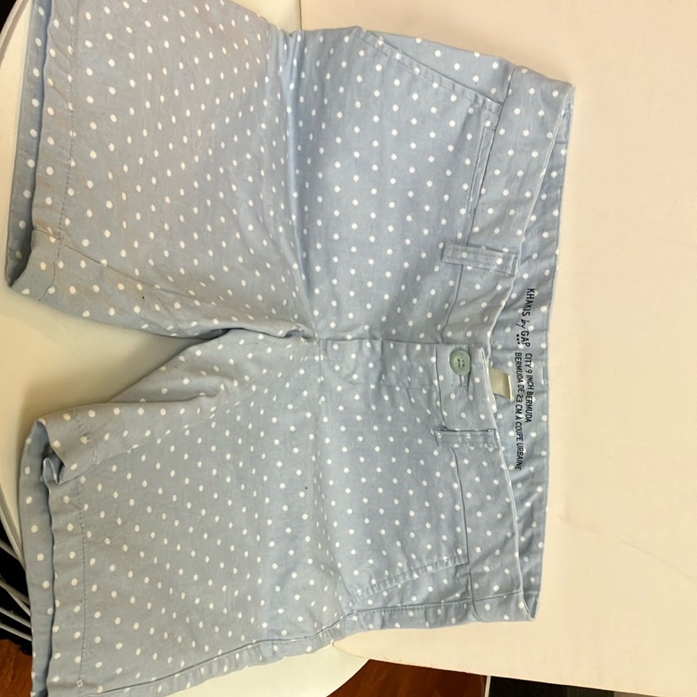 Chic Light Blue Polka Dot Shorts